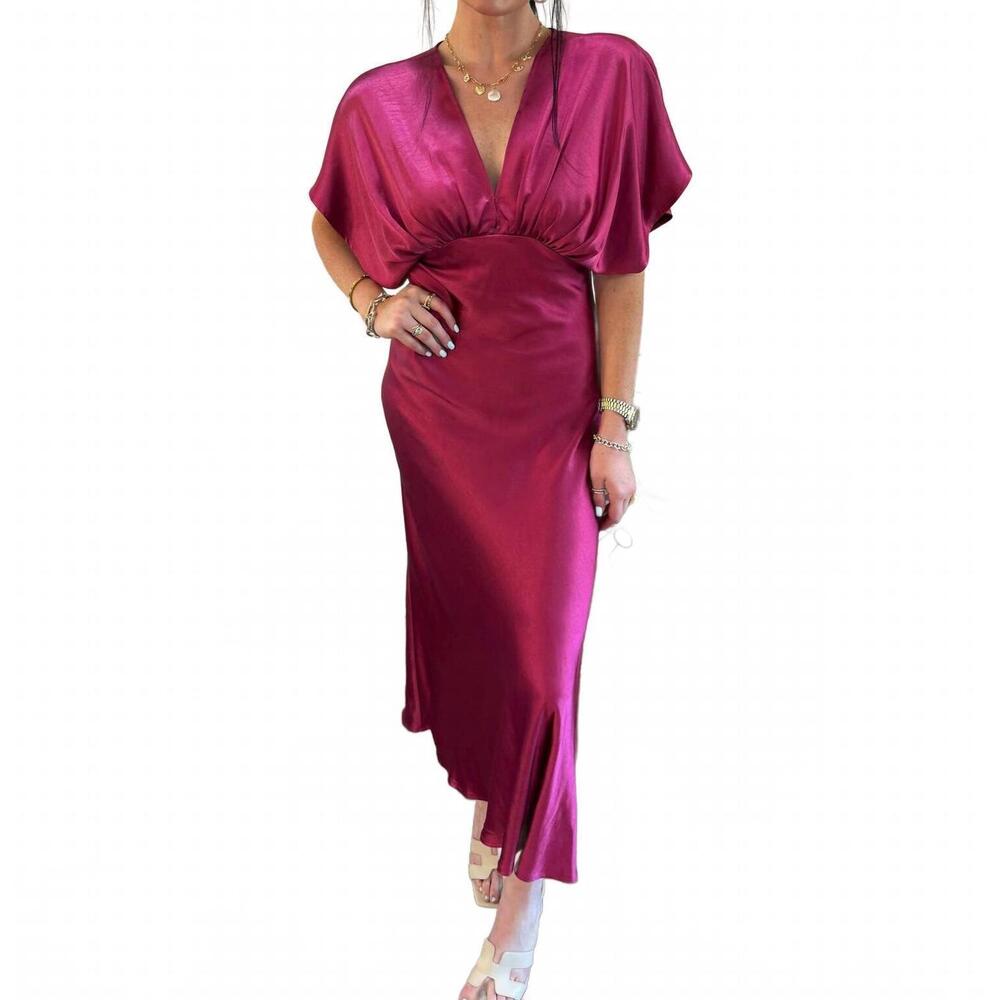 NEW DRESS FORUM juliet maxi dress in viva magenta - Picture 8 of 8